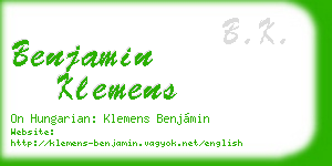 benjamin klemens business card